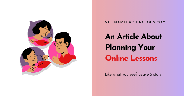 An Article About Planning Your Online Lessons