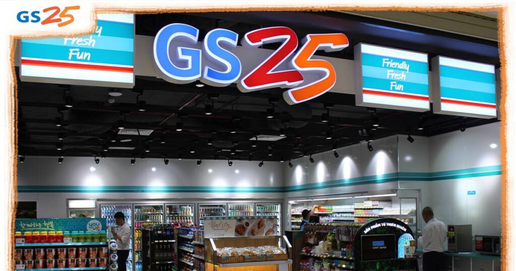 A large range of fresh Korean foods can be purchased in GS 25 stores