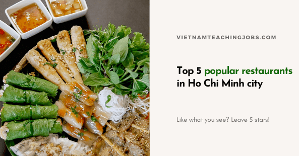 Top 5 popular restaurants in Ho Chi Minh city