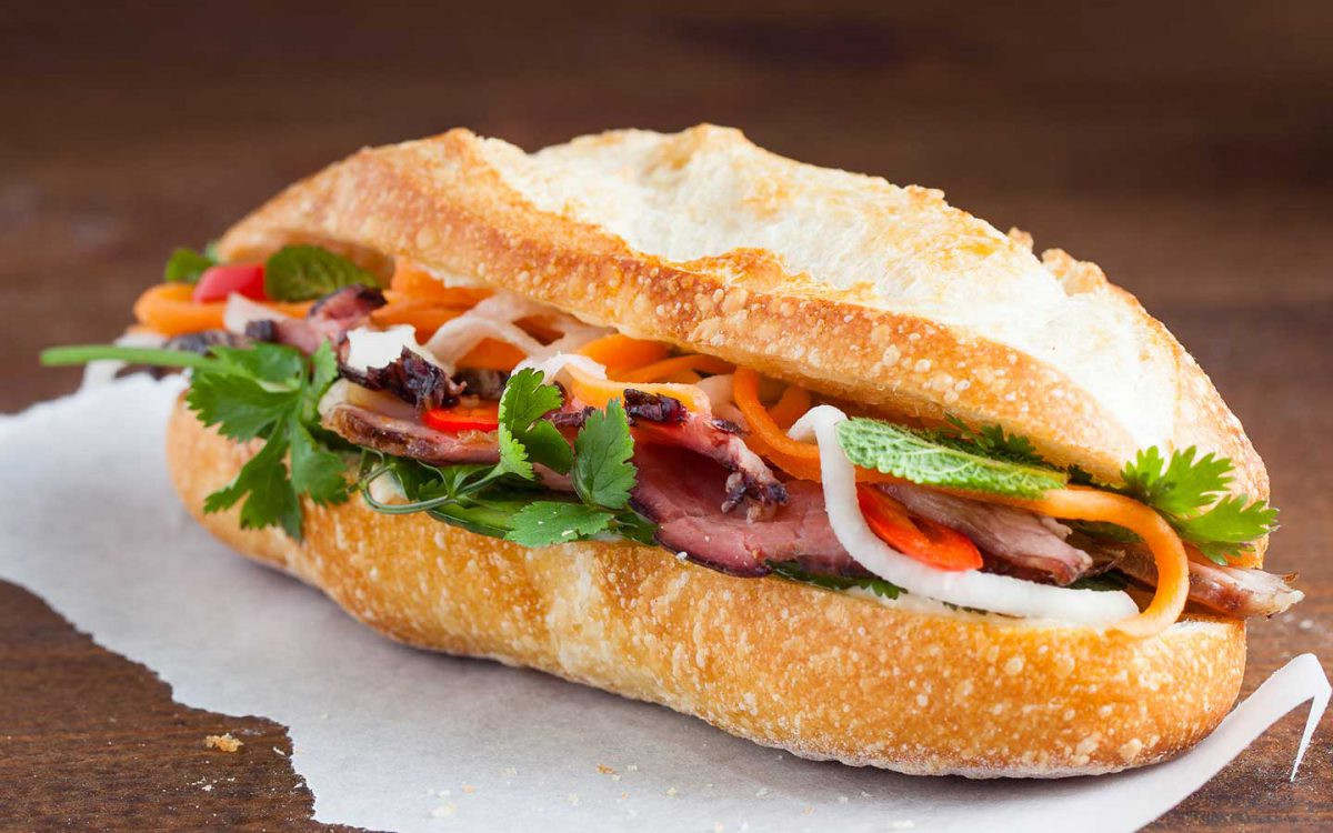 A Banh Mi is a Vietnamese twist on a baguette sandwich 