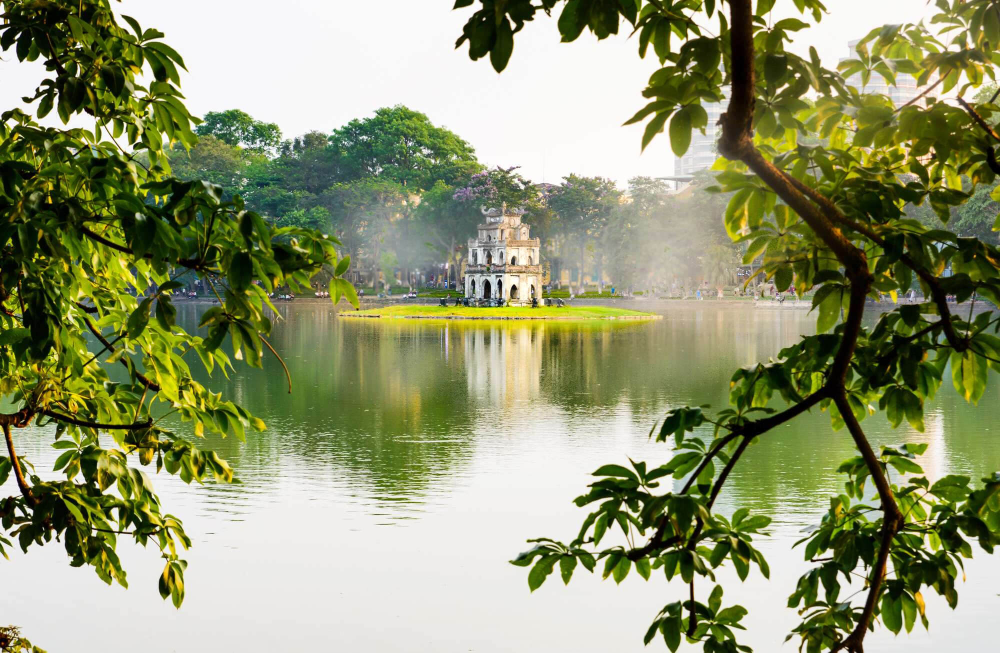 Hoan Kiem Lake is conveniently located in the very centre of Hanoi