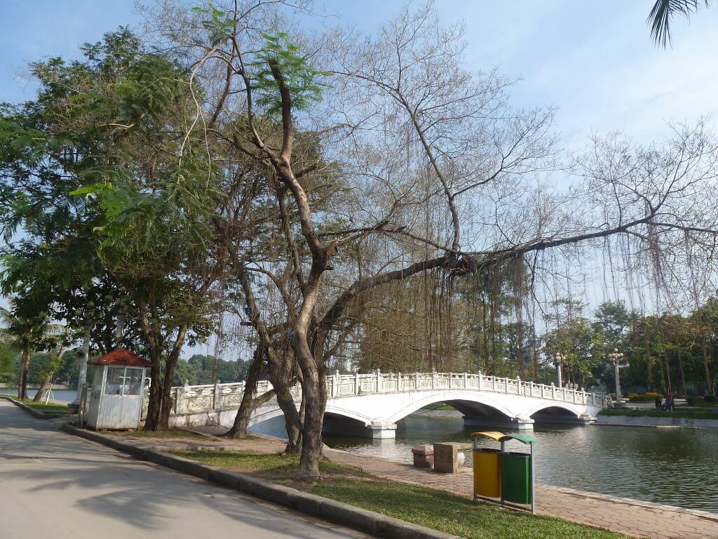 Thong Nhat Park (Lenin Park) has a huge lake with miles of walkways 
