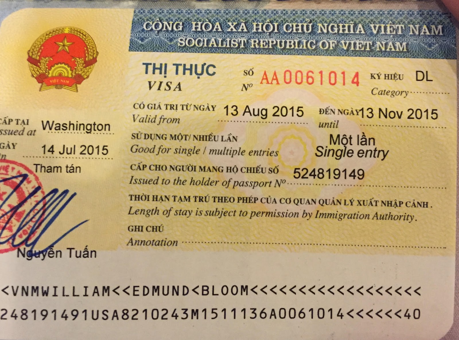 Vietnam Tourist Visa Extension