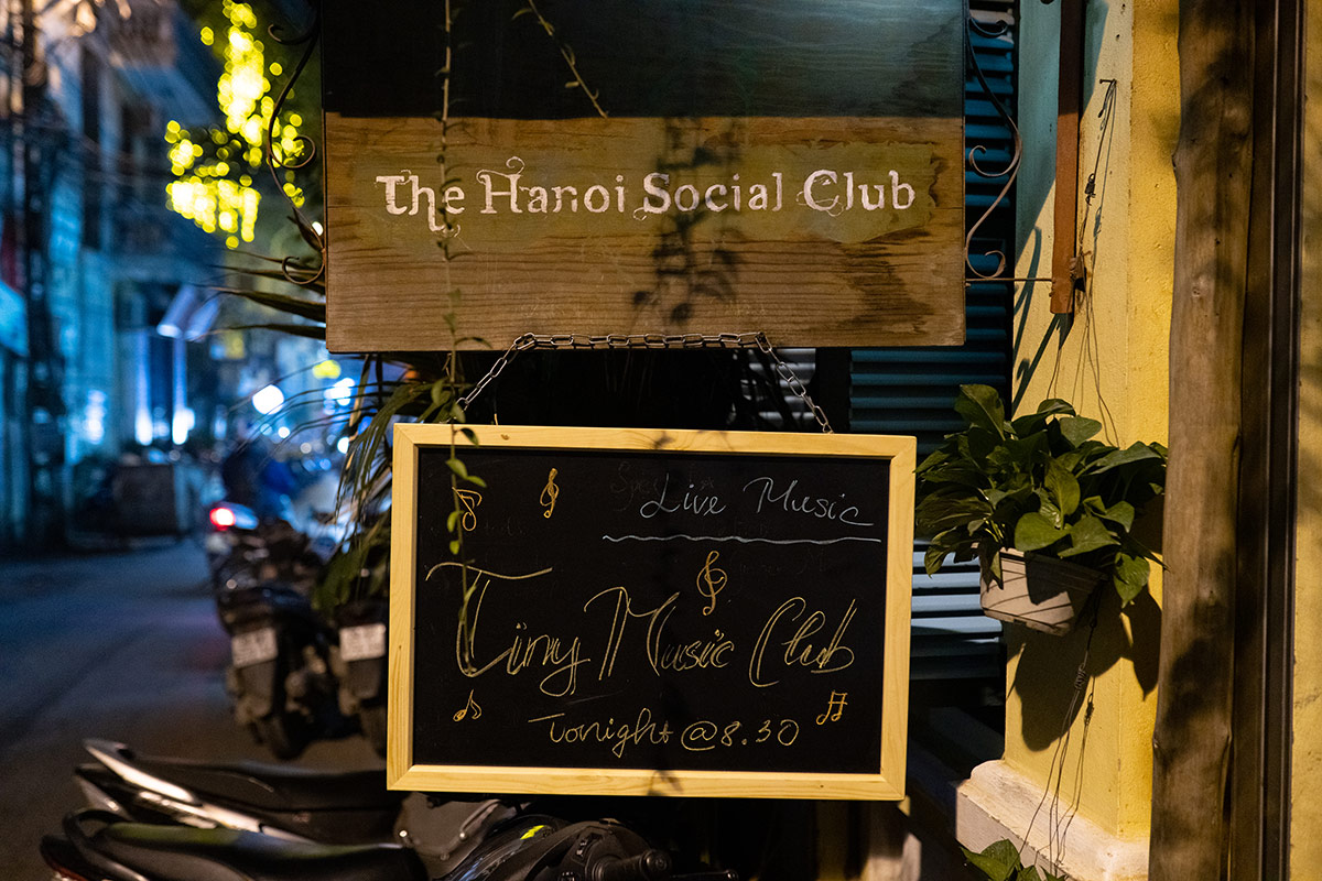 When you enter The Hanoi Social Club, you'll feel the artistic and bohemian atmosphere