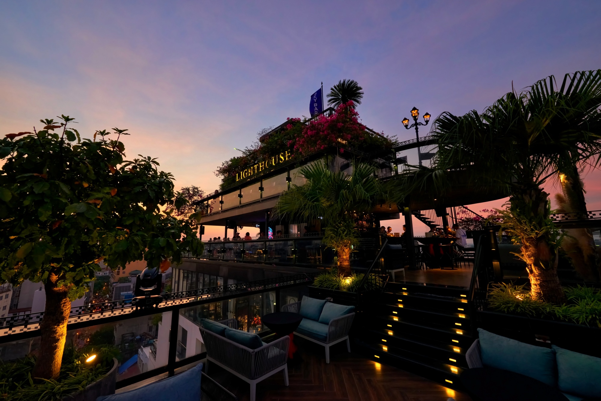 Lighthouse Sky Bar & Restaurant not only serves delicious dishes but also provides an incredible panoramic view of the city
