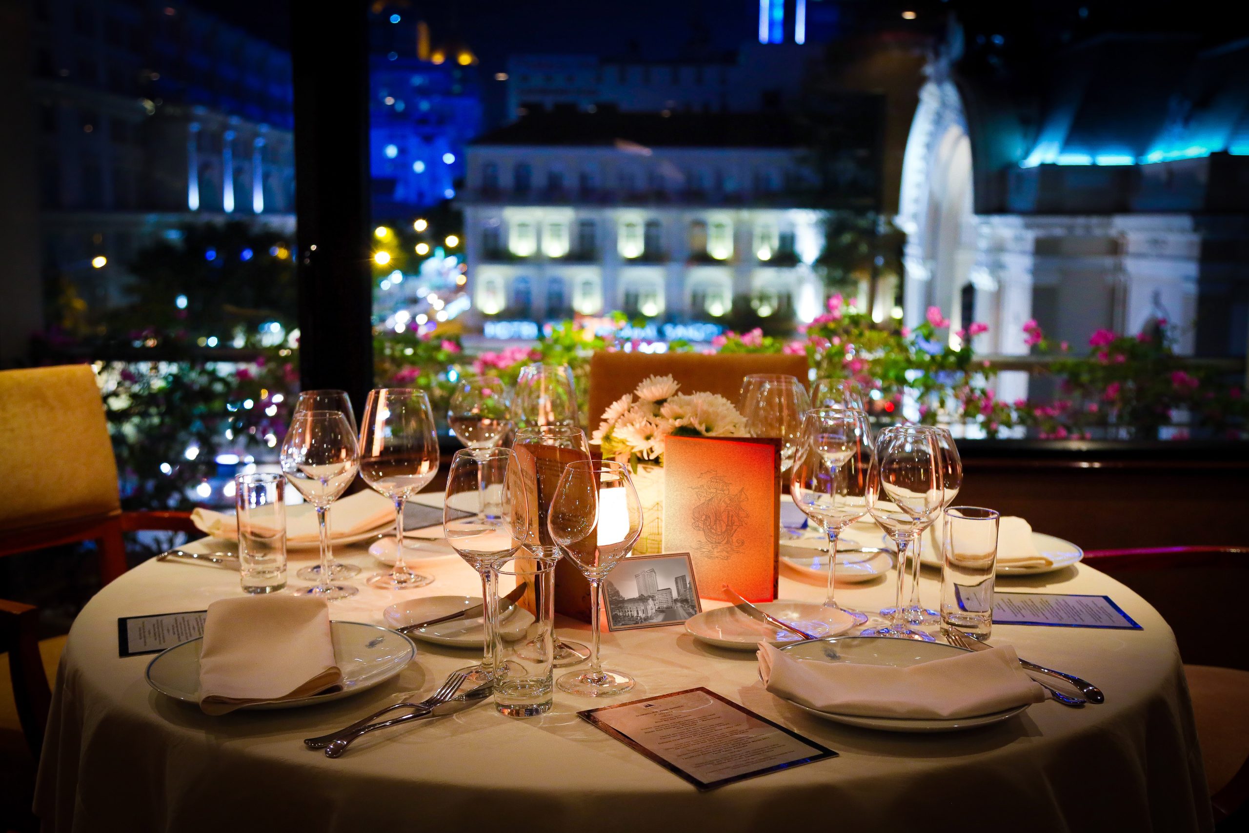 Reflections Restaurant is an ideal destination for romantic evenings in Saigon