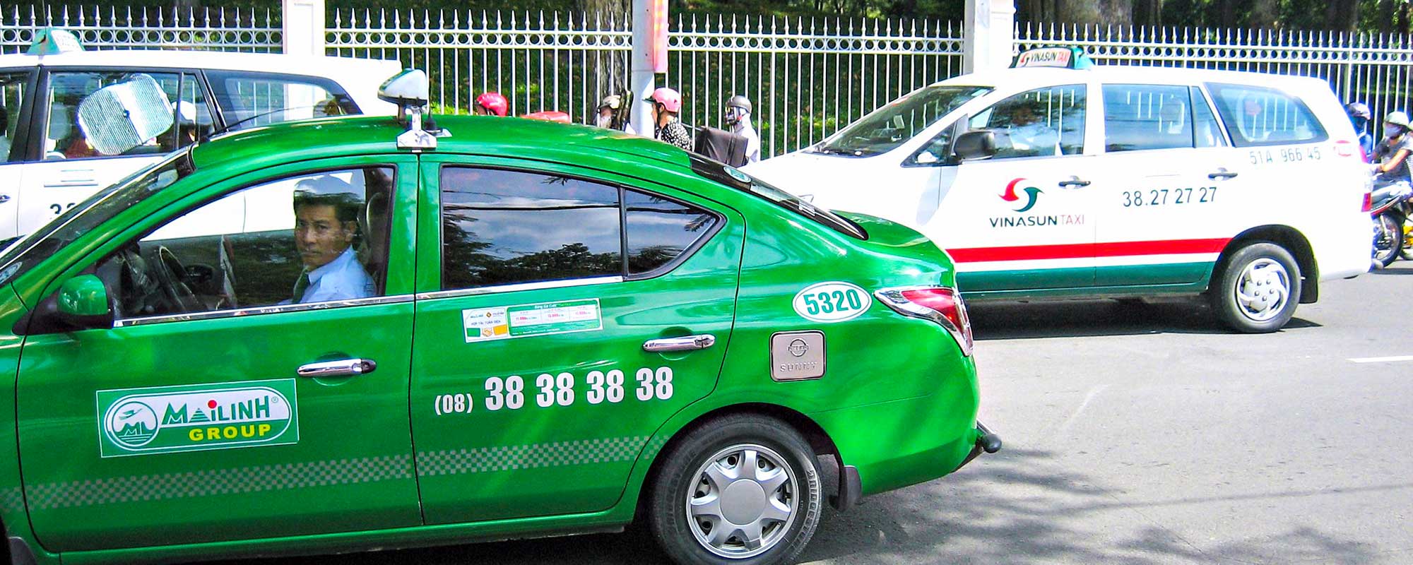 Taxis are plentiful in major towns and cities in Vietnam