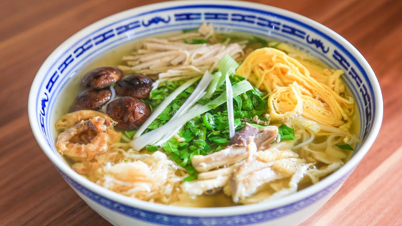 Bun thang is also a delicate Vietnamese noodle soup