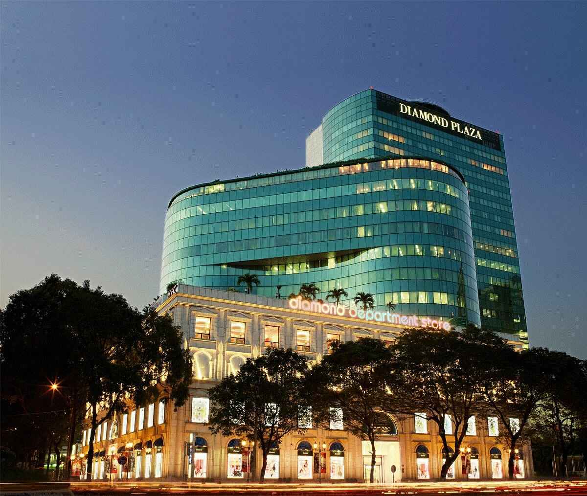 Diamond Plaza is a luxurious shopping center in Ho Chi Minh City