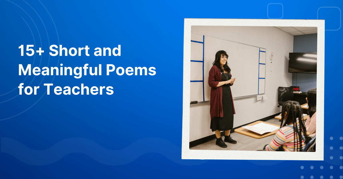 Short and Meaningful Poems for Teachers